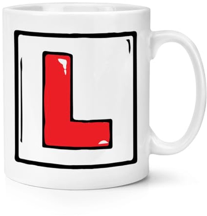 L Plate Red Learner Driver 10oz Mug Cup Funny Joke