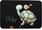 wolga-kreativ personalisiertes Tischset Filz Platzdeckchen Platzset für Kinder und Kleinkinder Mädchen Junge Schildkröte Tiere mit Namen Bedruckt Geschenk Taufe Geburt Einschulung