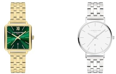 Liebeskind Damen Analog Quarz Uhr mit Edelstahl Armband LT-0181-MQ & Damen Analog Quarz Uhr mit Edelstahl Armband LT-0211-MQ