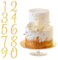 10 Stück Zahlen Deko Torte 0-9 Ziffern Tortenaufleger Gold Kuchen Dekoration Spiegel Acryl Gold Tortendeko Tortenaufsatz Kuchen Topper Geburtstag Torten Topper für Party Hochzeit Jubiläum Feier