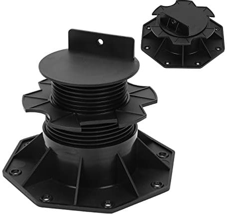 Herrselsam Stelzlager höhenverstellbar 100 Stück Stellfuss 60-140mm Plattenlager - Stelzlager für Terrassenplatten-Unterkonstruktion Holz, WPC und Stein