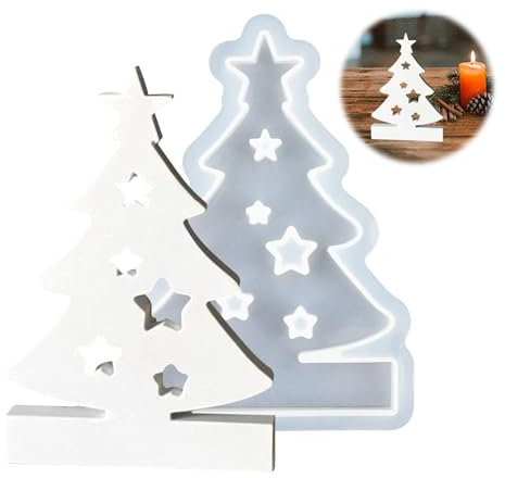 Silikonform Weihnachtsbaum (1 Stück) - Premium Gießform für Teelichter, Seifen, Gips & Epoxidharz | Wiederverwendbar, Antihaft, DIY Deko für Zuhause, Büro & Partys