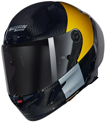 NOLAN HELMET X-804 RS COMBO GARA 350 M, Carbon/Yellow/Grey/Black