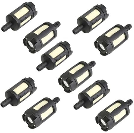 Lot de 10 filtres à Carburant généraux for Machines de Jardin à Essence, Coupe-Herbe, tronçonneuse