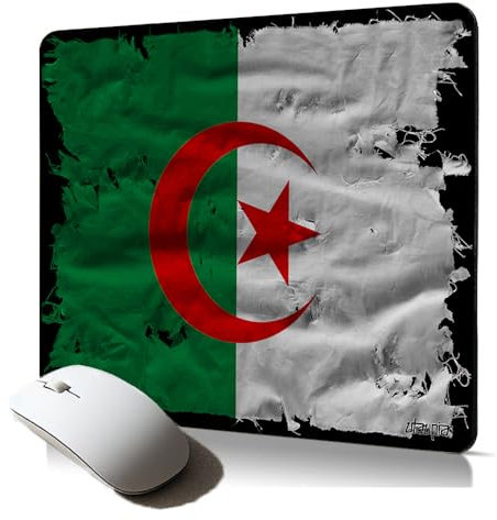 Tapis de Souris Souple Drapeau Algerie algerien Coupe du Monde Mousepad pour Gamer Basket Coupe d'afrique Foot