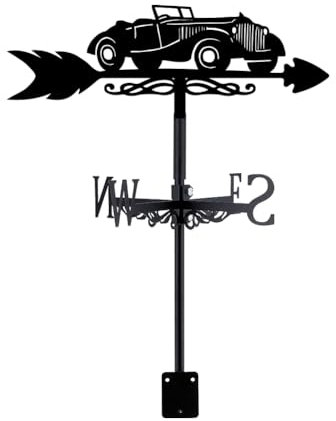 SUPERDANT Retro Wetterhahn Fürs Autos Retro Cabrio Wetterfahne Wetterhahn für Garten Dekorative Windrichtungsfahnen Wetterfahnen Für Bauernhaus Garten Rasen Dach Koppel