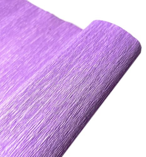 GBSONGJIN Papel crepé, rollos de papel crepé de 10 rollos de 250 x 25 cm, rollo de papel crepé de colores, papel de origami, arrugado, manualidades, flores, decoración, papel de regalo (morado claro)