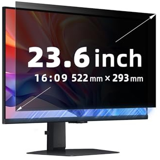 MokaZii 23 inch Nano adsorption Computer Monitor Privacy Screen Filter for 16:9 Aspect Ratio, Removable Anti Spy Anti-Glare UV Screen Protective Film