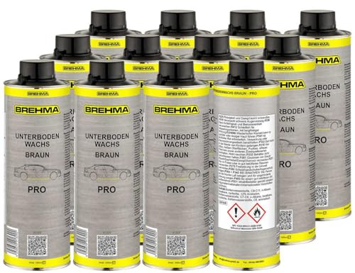 BREHMA 12x Unterbodenwachs PRO braun 1L Unterbodenschutz Wachs Wax UBS