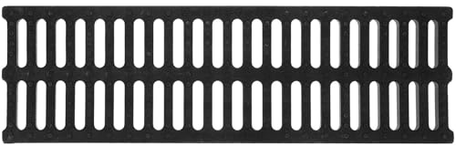 SHINEOFI Outdoor Drainage Grate Plastic Kitchen Drain Cover Grate 150x500x20mm, Outdoor Sewer Trench Drain Channel, High Polymer Sturdy Water Drainage Cover for Yard and Rainwater