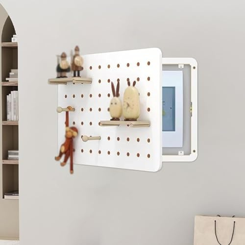 JuanNest Zählerschrank Verkleidung Aus Holz Dekorative Abdeckung Für Stromzählerbox Und Sicherungskasten Stromkasten Abdeckung Zum Verstecken Hässlicher Für Wohnzimmer, Esszimmer Flure B,45 * 30CM