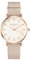 Rosefield Damenuhr The West Village Roségold 33 mm Rundes Gehäuse mit Weißem Zifferblatt und Rosa Band - WSPR-W73