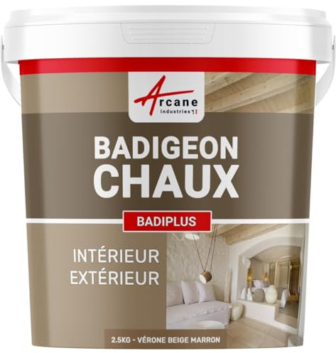 Bianco di Calce per Muri Interni e Facciate Esterne - BADIPLUS - Verona - Beige Marrone - ARCANE INDUSTRIES