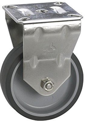 Dörner + Helmer 772260 Bockrolle mit TPE Lauffläche, 75x25 mm/Platte 67x60 mm, ohne Feststellung