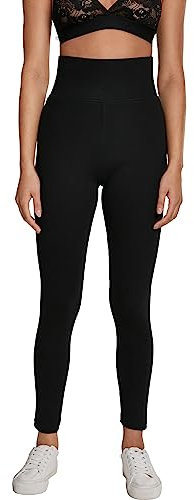 Urban Classics Damen Jersey voor dames met hoge taille Leggings, Schwarz (Black 00007), M EU