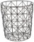 GOLDBEARUK Black Wire Mesh Geometric Modern Style Laundry bin Basket (Large 33x36cm)