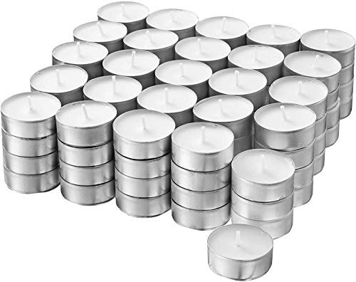 S&S-Shop 500 Bougies chauffe-plat env. Durée de combustion 4 h | Blanc | Non parfumé | Ø 38 mm | Bougies chauffe-plat | Bougies