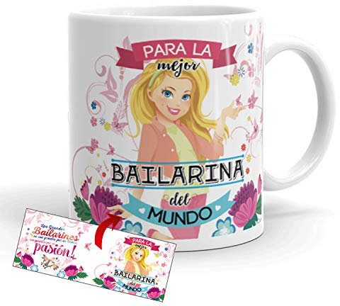 Kembilove Taza de Café la Mejor Bailarina del Mundo – Taza de Desayuno para la Oficina – Taza de Té de profesione – Regalo Original – Detalles compañeros de Trabajo