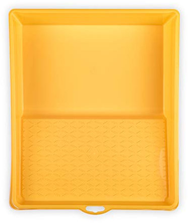 HARDY WORKING TOOLS 1x Vaschetta per verniciatura, vaschetta di verniciatura larghezza 32cm, lunghezza 38cm, vasca per verniciare, Vaschetta per vernice, Vassoi per Rulli per Pittura, plastica, giallo