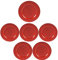 Aurora Store 6 SOTTOPIATTI Rosso in PLASTICA Rigida Tondo 33 CM Natale sotto Piatto CENONE