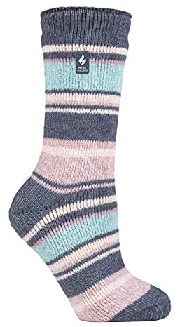 HEAT HOLDERS - Damen Extra Warm Innen Flauschig Thermosocken für Geschenk | Socken für Winter (DE/NL/SE/PL, Numerisch, 37, 42, Regular, Regular, Denim (Palma))