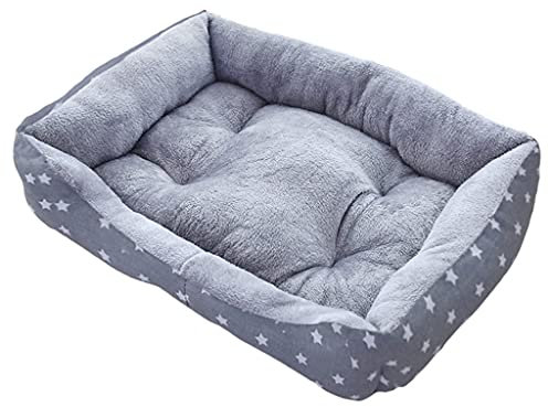 Baoblaze -Hundebetten Weiche Haustierbettwäsche Winter Warmes Schlafbett Hausnest für kleine mittelgroße Hunde Katze, Grauer Stern L