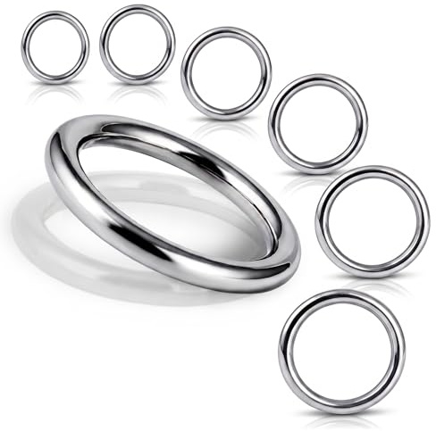 PROTECH 5 Stück O-Ring Edelstahlringe - Ring 12x70mm Rundringe aus rostfreiem Edelstahl A4 V4A geschweißt poliert Metallring