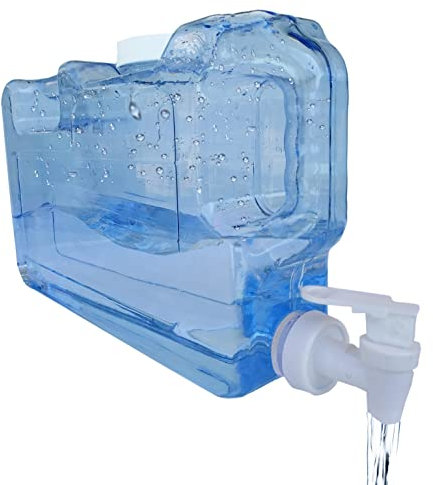 Dispensador de Bebidas para Nevera Frigorífico, Capacidad 4,2 litros (142,02 Oz.), Reutilizable, Botella PETG Libre BPA´s, Doble Asa Ergonómica, Fuente para Agua, Dispensador Bebidas, Camping, Oficina