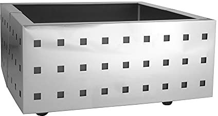 OFITURIA® Jardinera para Exterior Grande Cuadrada con Ruedas Macetero para Plantas Artificiales Apto para Parques y Jardines