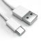 Justcom USB-C Ladekabel für LG Velvet 4G Weiß 10 cm Handy Schnellladekabel Datenkabel