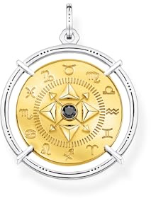 THOMAS SABO Anhänger Amulett Elements of Nature gold 925 Sterlingsilber, Geschwärzt, 750 Gelbgold Vergoldung