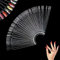 100 Stück Nagelspitzen Nagel Display Swatches Nägel Nagellack Display Ringsticks, Display Transparent Nail Art Tips Nagel Salon Übungen