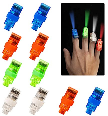 LED Fingerlampe, 10 PCS Finger Taschenlampe, Fingerlicht Taschenlampe für Finger,LED Bunt Fingerlicht, Fingertaschenlampe Kinder, LED Fingerlampe Mitbringsel, Fingerlampen, Fingerlampe Leuchtringe