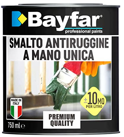 Smalto vernice per ferro antiruggine una mano 750ML (Grigio Argento)