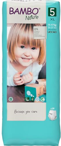 Bambo Nature Premium Eco Windelhöschen, zum Hochziehen, Junior-Größe 5 (12-18 kg), 38 Stück