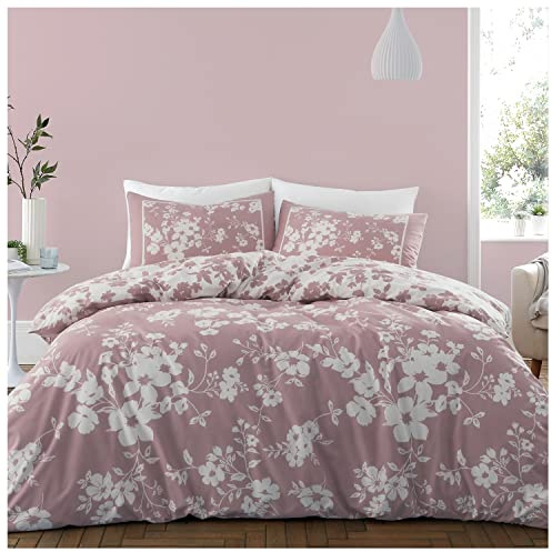 GC GAVENO CAVAILIA Premium Blossom Bedding Sets King Size, Luxury Blush Pink Duvet Cover Sets, Washable Polycotton Bed Set