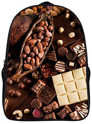 Teen Mode Rucksack Schokolade Kinder Kinder Schulrucksack Unisex Schultasche lässige Persönlichkeit Erwachsenen Rucksack (40x28x16cm) cooler Rucksack