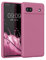 kwmobile Carcasa Compatible con Google Pixel 6a Funda - Case TPU y Silicona antigolpes - Apto Carga inalámbrica - Rosa Oscuro