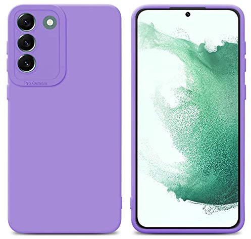 Cadorabo Hülle kompatibel mit Samsung Galaxy S22 Plus Schutzhülle TPU Silikon Case Liquid Design mit Kameraschutz Slim Kratzfest Weiche Gummi mit Rundumschutz Case Hülle für Galaxy S22 Plus in Lila
