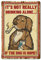 CREATCABIN Metallblechschild „It's Not Drinking Alone If The Dog is Home“, Metallposter, Bar, Wohnzimmer, Badezimmer, Schlafzimmer, Küche, Café, Heimkunst, Wanddekoration, 8 x 12,(5) cm