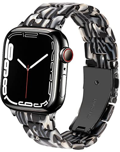DEALELE Correa compatible con iWatch de 38 mm, 40 mm, 41 mm, bandas de repuesto de resina colorida para Apple Watch Series 8, 7, SE, 6, 5, 4, 3, mujeres y hombres, cebra