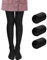 Libella 3er Pack Ballett Strumpfhose für Mädchen Tanzstrumpfhose mit Fuß 80 DEN Blickdicht Mikrofaser Farbig 27251 Schwarz 158-164