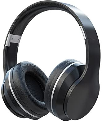 Usoun Cuffie Wireless Over-Ear, Cuffie per Bambini Bluetooth Senza Fili, cuffie bambini con Microfono, HiFi Stereo, Cuffie Wireless e Cablate, Micro SD/TF per Bambini/bambino/Adulti/Telefono/PC(Nero)