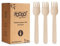 FOOGO Green Set de 150 Tenedores de Madera Desechables, Certificado FSC®, 16 cm, Compostable, Set de Cubiertos, Picnic, Set de Cubiertos de Bambú
