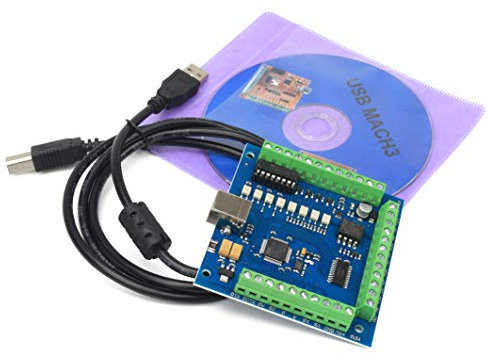 CNCTOPBAOS 4-Achsen-USB-Mach3-Controller-Platine, blau, 4-Achsen-Gestänge MACH3, Bewegungssteuerungskarte, CNC-Schrittmotor-Treiber-Controller, Breakout-Platine, 4 Eingänge für CNC-Fräsen,