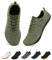 Merdoo Zapatos Descalzos Mujer Zapatillas Minimalistas con Punta Ancha para Hombre Barefoot Shoes Parte Superior Tejida Transpirable Suela de Goma Antideslizante Verde 44