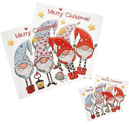 VILLCASE 2 Sets Gnome-kleidungspatches Dekorationen Weihnachts-gnome-aufkleber-patches Für T-shirts Und Hoodies 4 Stück * 2