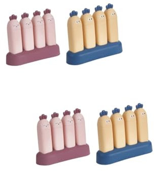 HOMSFOU 4 Sätze À 8 Stück Eis am Stiel Form selber machen Eis am Stiel Schimmel Küchenwaren Silikonform Eisstock DIY formen DIY Eisstielform Eisformen Sommer Rettich lebensmittelecht pp