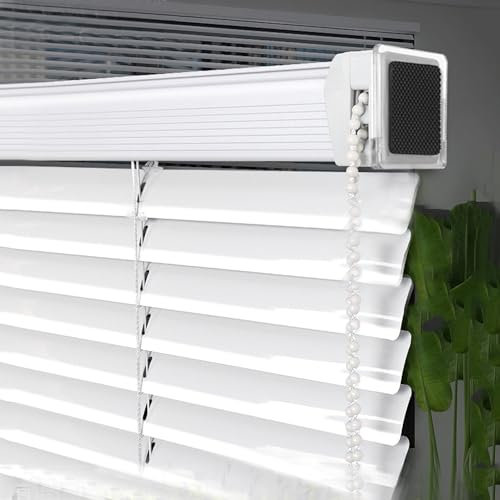 No Drilling Mini Horizontal Blinds,Aluminium Venetian Blinds for Window,White Aluminum Slat Anti-UV Waterproof Light Adjustment Privacy Screen,Custom Size Color,Width x Height (100x120cm(39x47in))