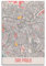 Brasilien Sao Paulo Vintage-Karten-Poster, dekoratives Gemälde, Leinwand-Kunstbild, 30 x 45 cm